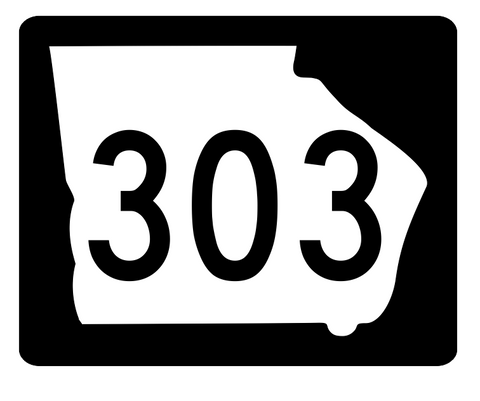 Georgia State Route 303 Sticker Decal R3967 Highway Sign