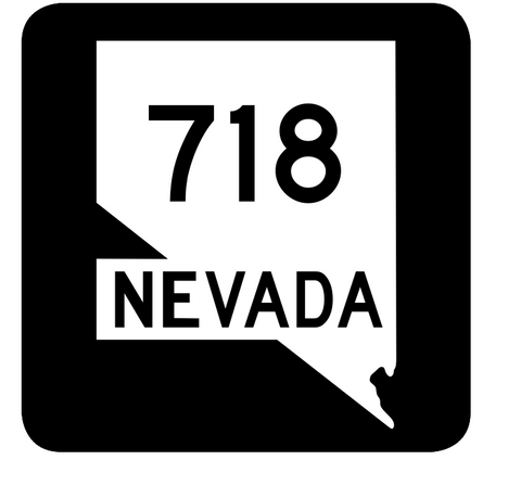 Nevada State Route 718 Sticker R3127 Highway Sign Road Sign