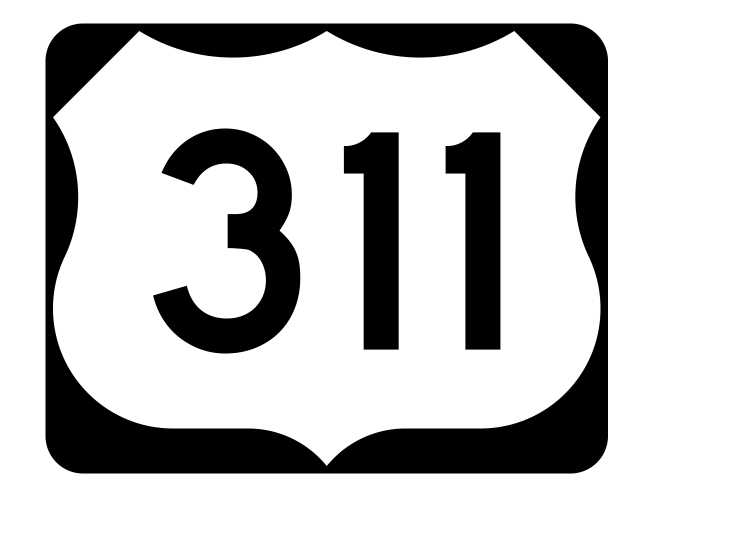 US Route 311 Sticker R2179 Highway Sign Road Sign - Winter Park Products