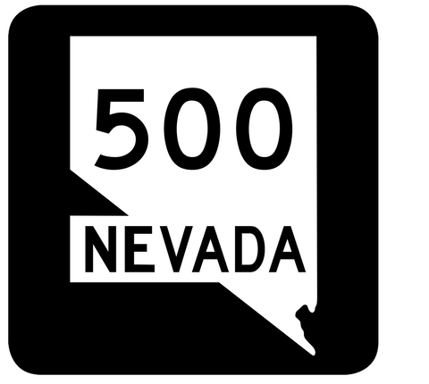 Nevada State Route 500 Sticker R3076 Highway Sign Road Sign