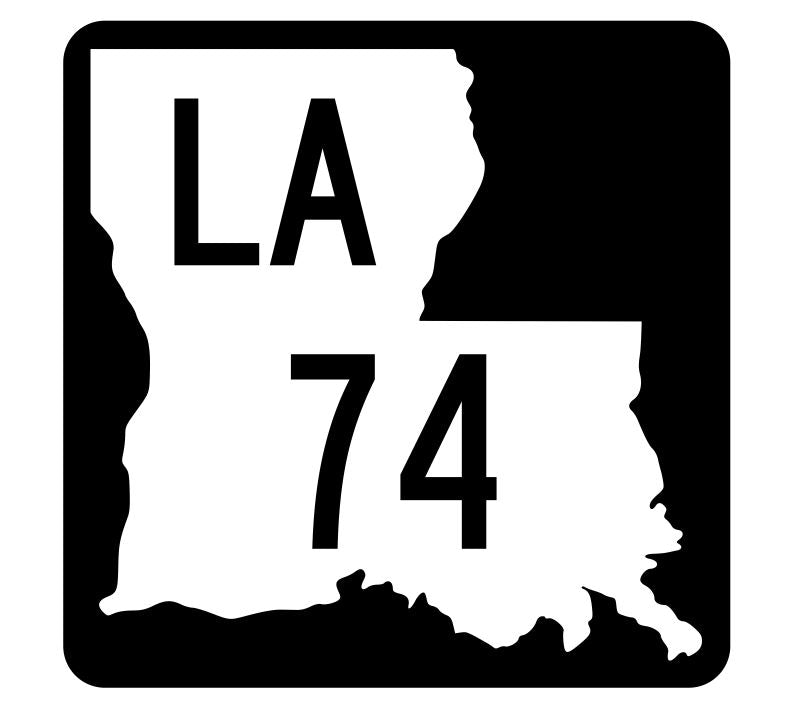 Louisiana State Highway 74 Sticker Decal R5794 Highway Route Sign