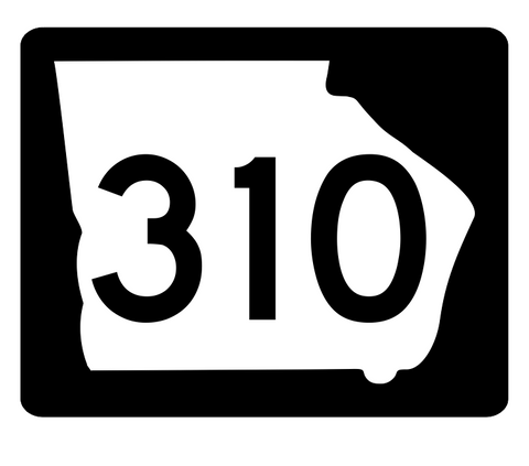 Georgia State Route 310 Sticker R3974 Highway Sign Road Sign Decal