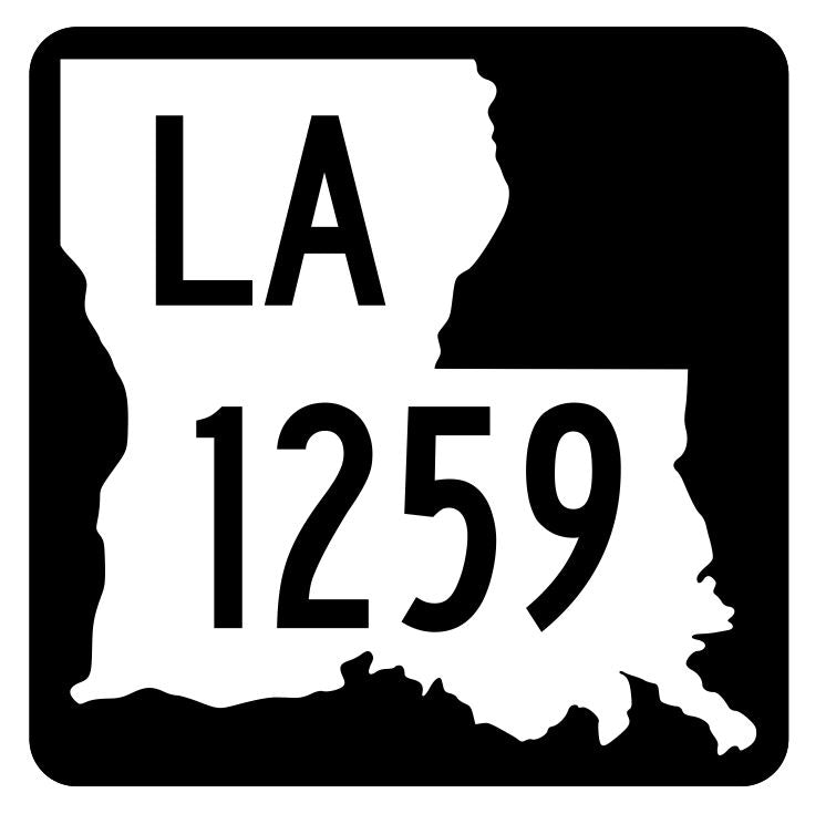 Louisiana State Highway 1259 Sticker Decal R6479 Highway Route Sign