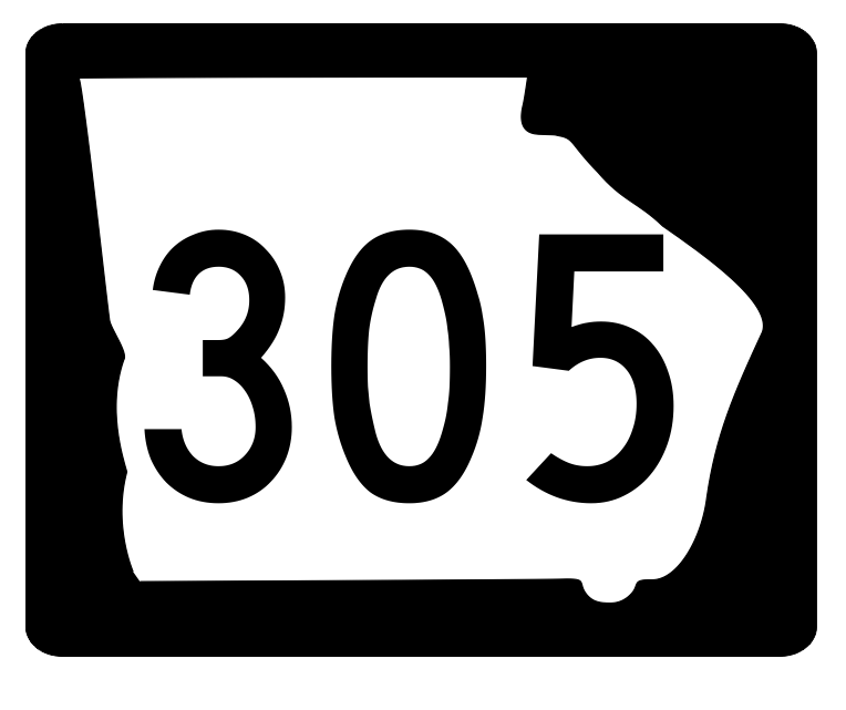 Georgia State Route 305 Sticker Decal R3969 Highway Sign