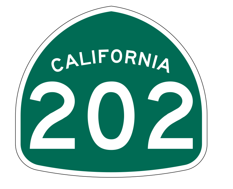 California State Route 202 Sticker Decal R1263 Highway Sign - Winter Park Products