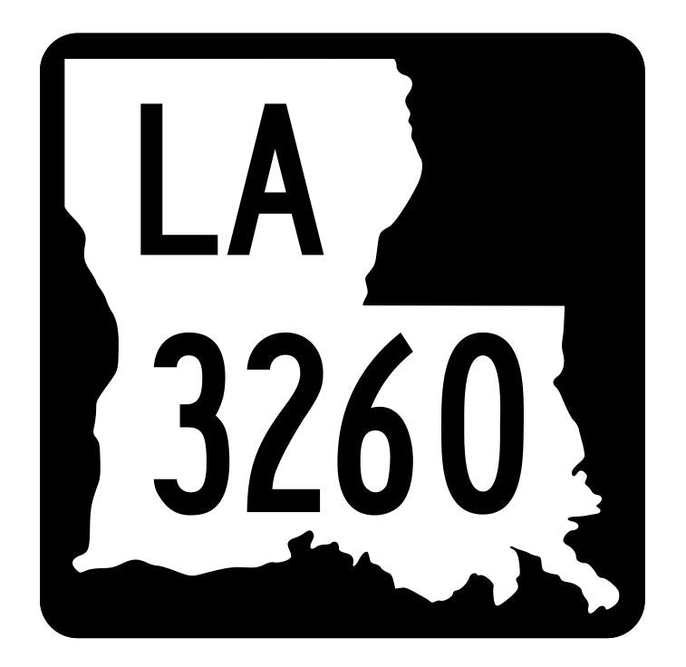 Louisiana State Highway 3260 Sticker Decal R6583 Highway Route Sign