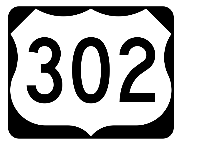 US Route 302 Sticker R2177 Highway Sign Road Sign - Winter Park Products