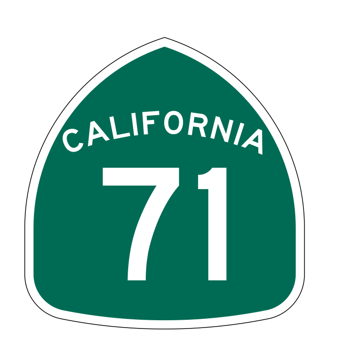 California State Route 71 Sticker Decal R1162 Highway Sign - Winter Park Products