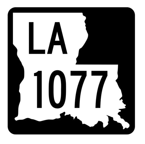 Louisiana State Highway 1077 Sticker Decal R6332 Highway Route Sign