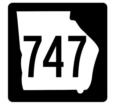 Georgia State Route 747 Sticker R4074 Highway Sign Road Sign Decal