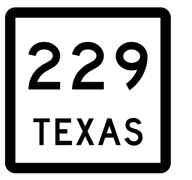 Texas State Highway 229 Sticker Decal R2526 Highway Sign