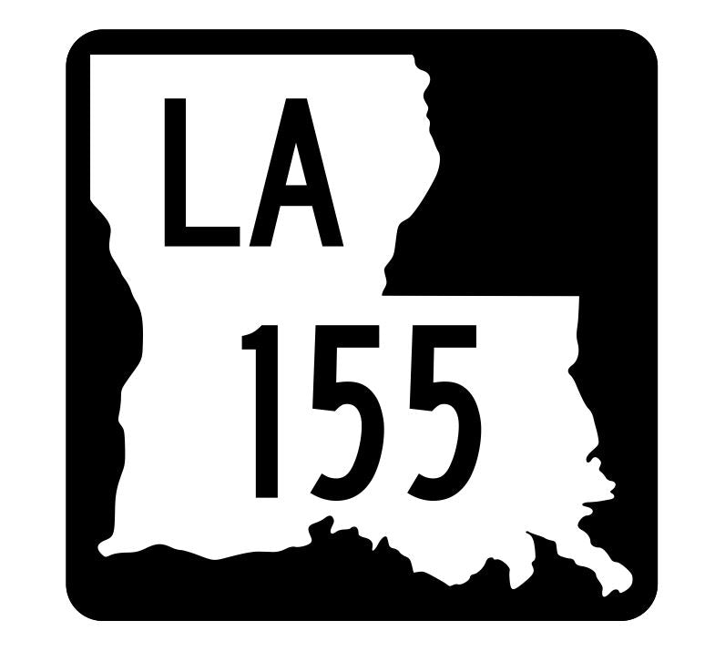 Louisiana State Highway 155 Sticker Decal R5870 Highway Route Sign