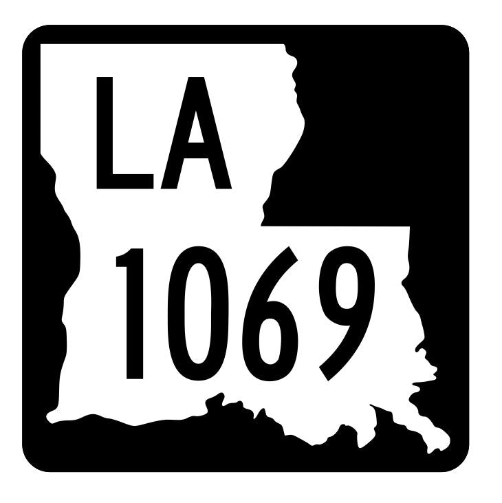 Louisiana State Highway 1069 Sticker Decal R6325 Highway Route Sign