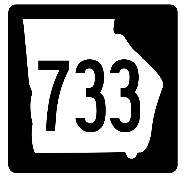 Georgia State Route 733 Sticker R4068 Highway Sign Road Sign Decal