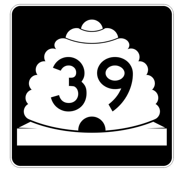 Utah State Highway 39 Sticker Decal R5382 Highway Route Sign