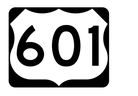 US Route 601 Sticker R2211 Highway Sign Road Sign - Winter Park Products