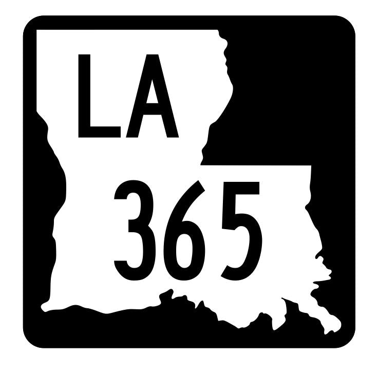 Louisiana State Highway 365 Sticker Decal R5924 Highway Route Sign