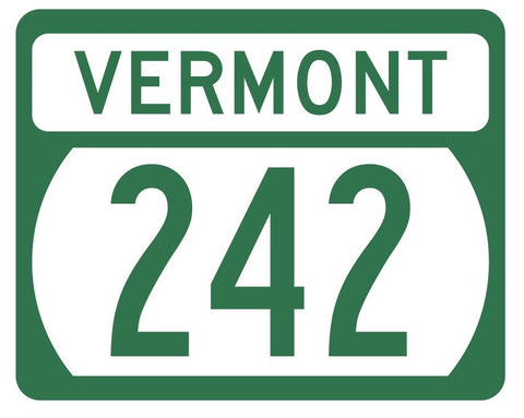 Vermont State Highway 242 Sticker Decal R5344 Highway Route Sign