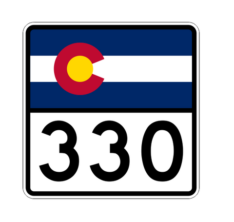 Colorado State Highway 330 Sticker Decal R2242 Highway Sign - Winter Park Products