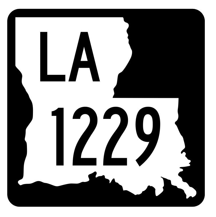 Louisiana State Highway 1229 Sticker Decal R6450 Highway Route Sign