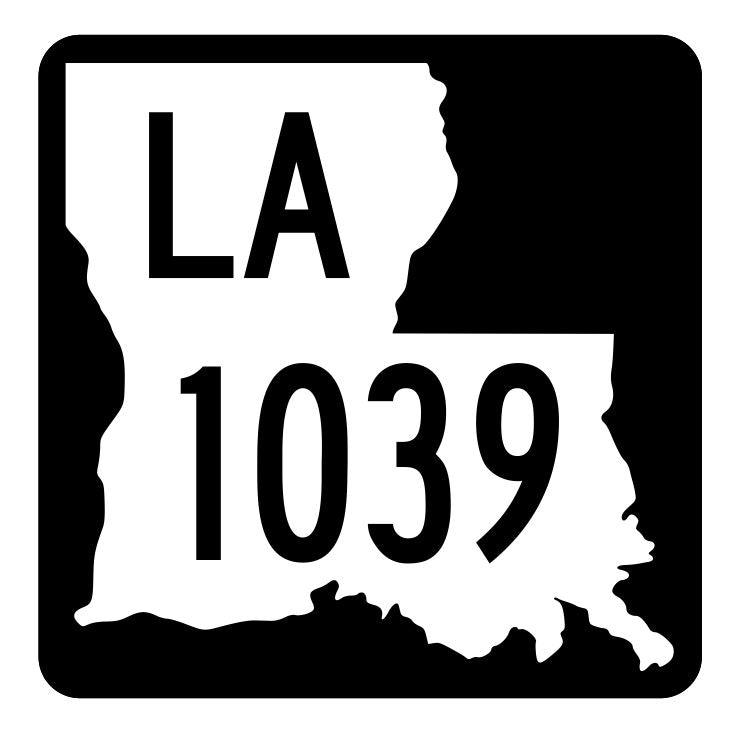 Louisiana State Highway 1039 Sticker Decal R6299 Highway Route Sign