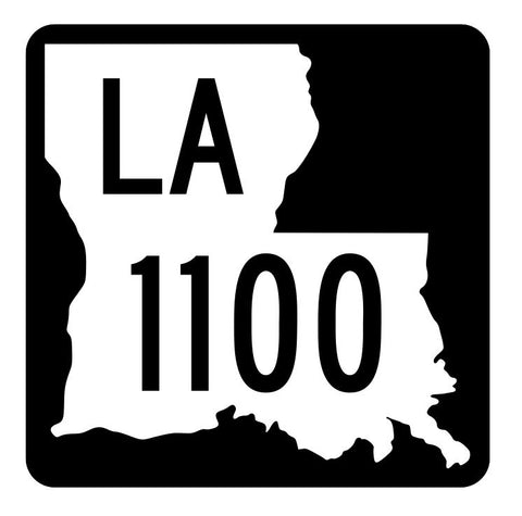 Louisiana State Highway 1100 Sticker Decal R6348 Highway Route Sign