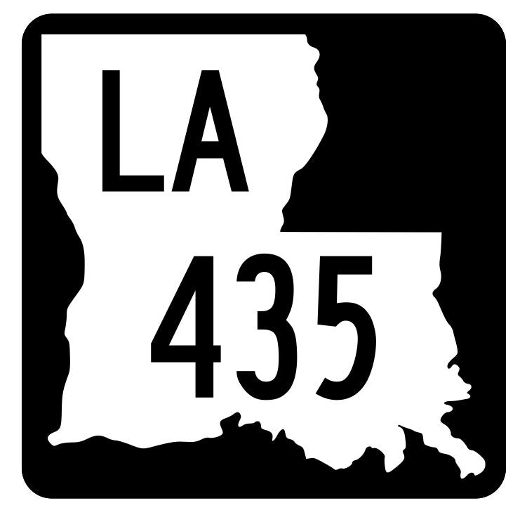 Louisiana State Highway 435 Sticker Decal R5962 Highway Route Sign