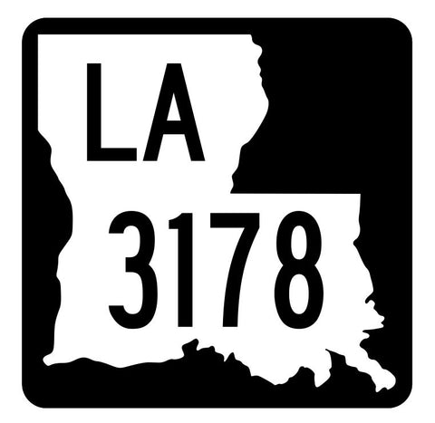 Louisiana State Highway 3178 Sticker Decal R6545 Highway Route Sign