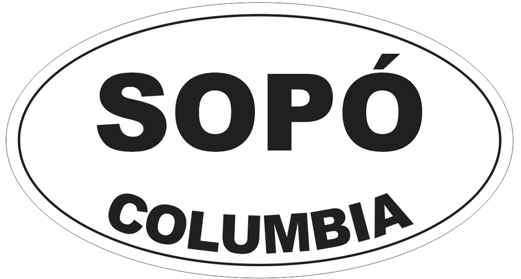 Sopo Columbia Oval Bumper Sticker or Helmet Sticker D4493