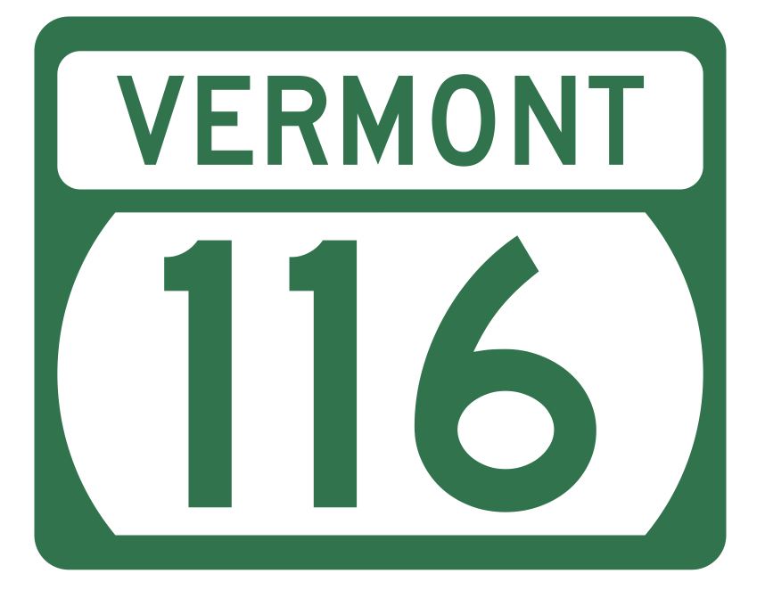 Vermont State Highway 116 Sticker Decal R5321 Highway Route Sign