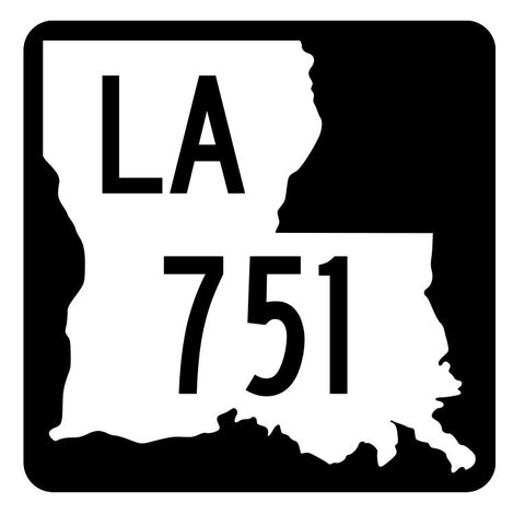 Louisiana State Highway 751 Sticker Decal R6071 Highway Route Sign