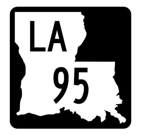 Louisiana State Highway 95 Sticker Decal R5811 Highway Route Sign