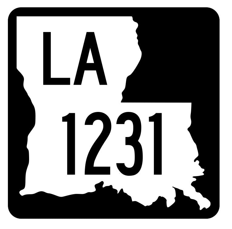 Louisiana State Highway 1231 Sticker Decal R6452 Highway Route Sign