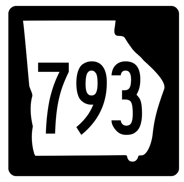 Georgia State Route 793 Sticker R4084 Highway Sign Road Sign Decal