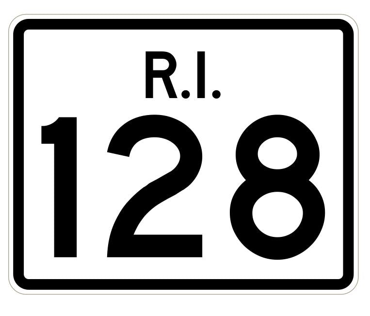 Rhode Island State Road 128 Sticker R4259 Highway Sign Road Sign Decal