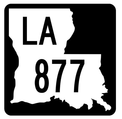 Louisiana State Highway 877 Sticker Decal R6170 Highway Route Sign