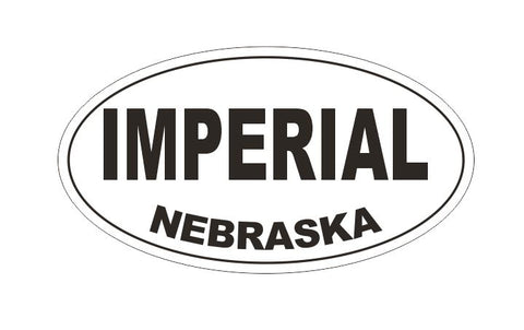 Imperial Nebraska Oval Bumper Sticker or Helmet Sticker D5252 Oval