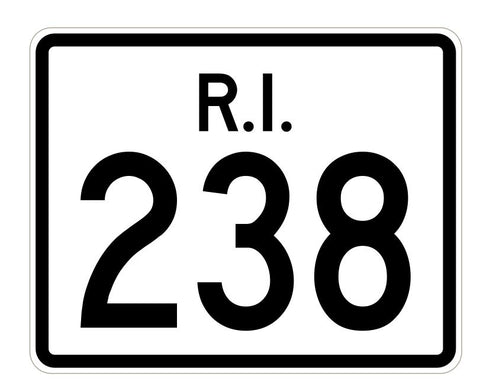 Rhode Island State Road 238 Sticker R4271 Highway Sign Road Sign Decal