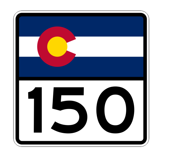 Colorado State Highway 150 Sticker Decal R1866 Highway Sign - Winter Park Products