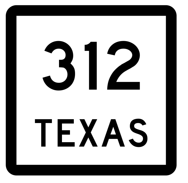 Texas State Highway 312 Sticker Decal R2607 Highway Sign