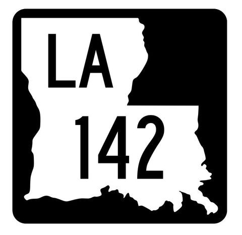 Louisiana State Highway 142 Sticker Decal R5857 Highway Route Sign