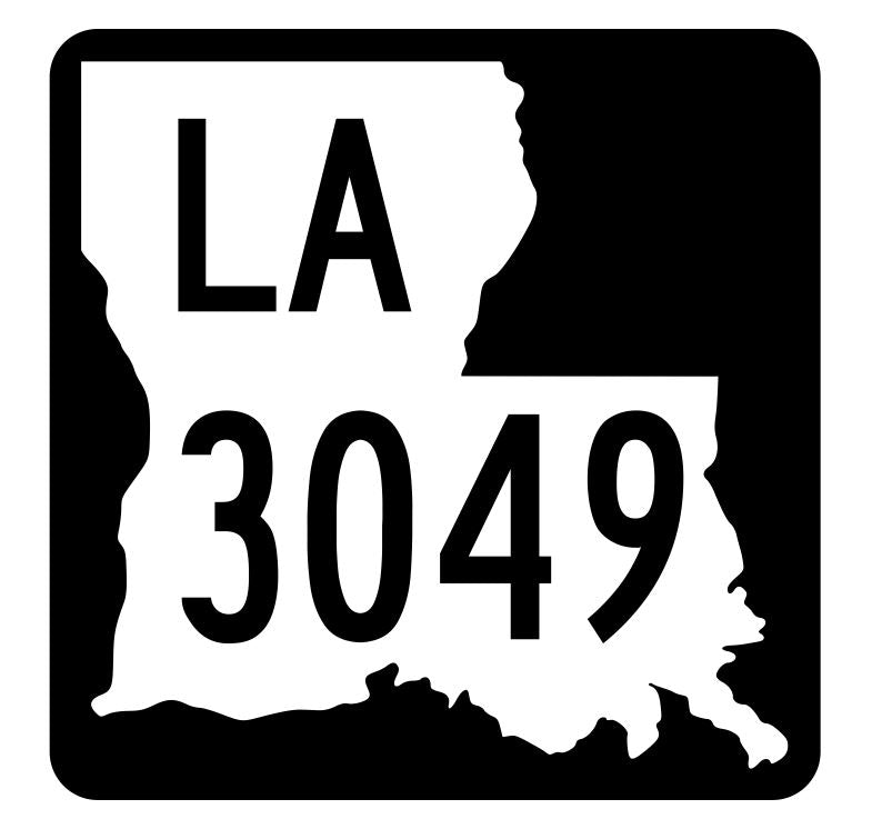 Louisiana State Highway 3049 Sticker Decal R6499 Highway Route Sign