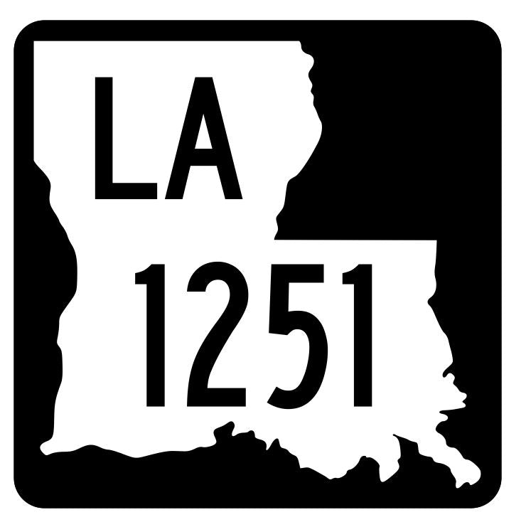 Louisiana State Highway 1251 Sticker Decal R6471 Highway Route Sign