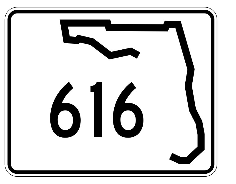 Florida State Road 616 Sticker Decal R1651 Highway Sign - Winter Park Products