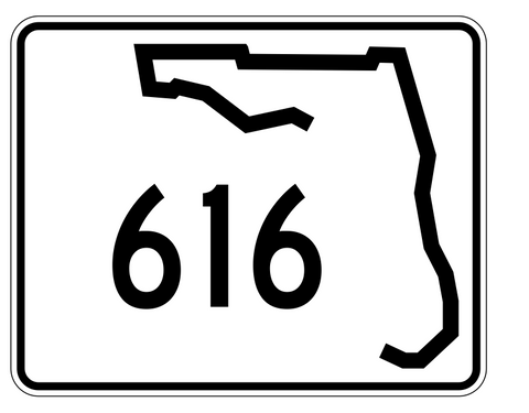 Florida State Road 616 Sticker Decal R1651 Highway Sign - Winter Park Products