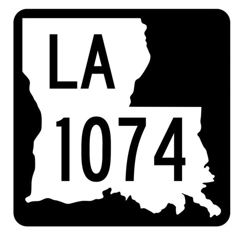 Louisiana State Highway 1074 Sticker Decal R6330 Highway Route Sign