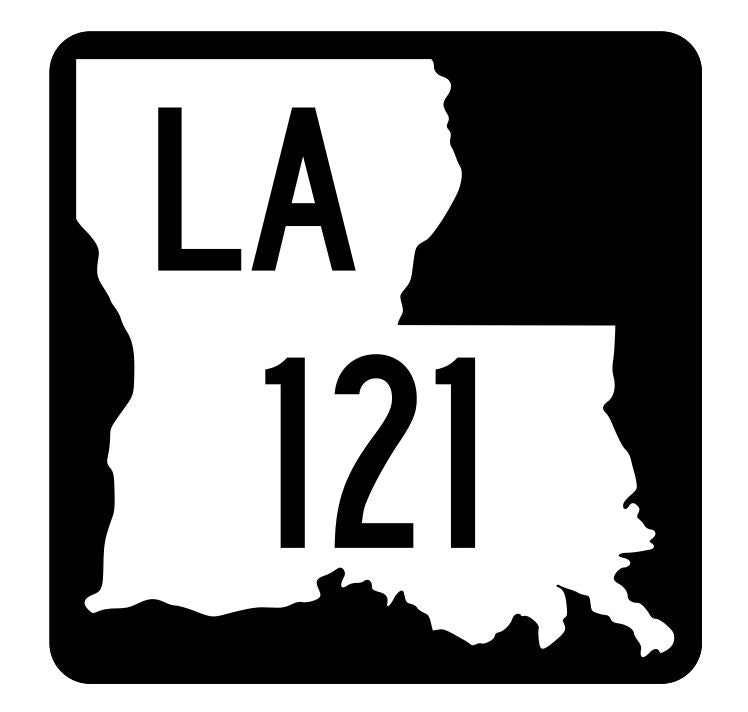 Louisiana State Highway 121 Sticker Decal R5837 Highway Route Sign