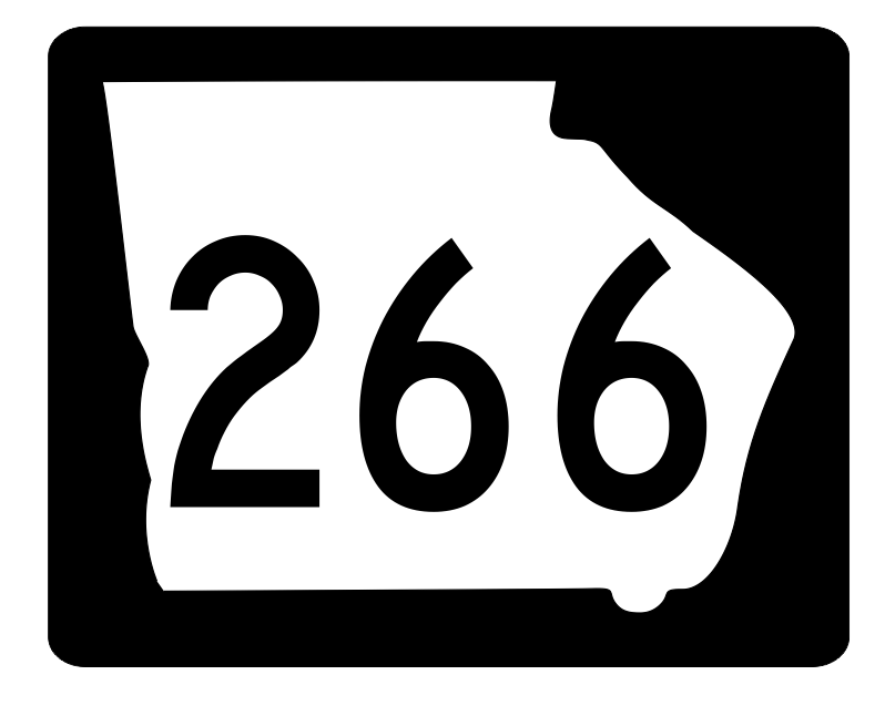 Georgia State Route 266 Sticker R3931 Highway Sign