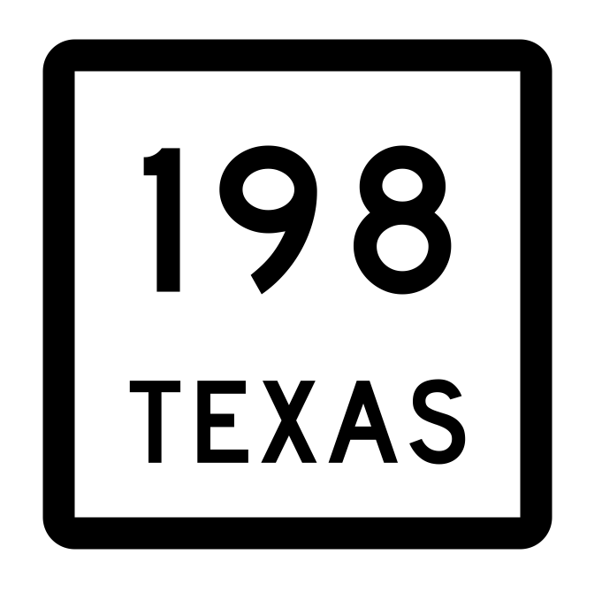 Texas State Highway 198 Sticker Decal R2495 Highway Sign