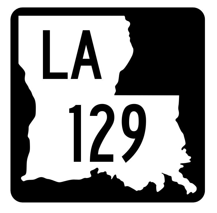 Louisiana State Highway 129 Sticker Decal R5845 Highway Route Sign